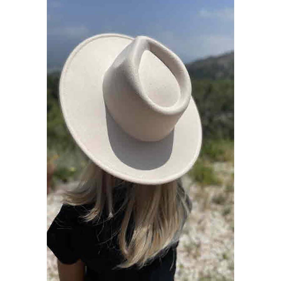 Kids XS Vegan Felt Wide Brim Rancher Hat