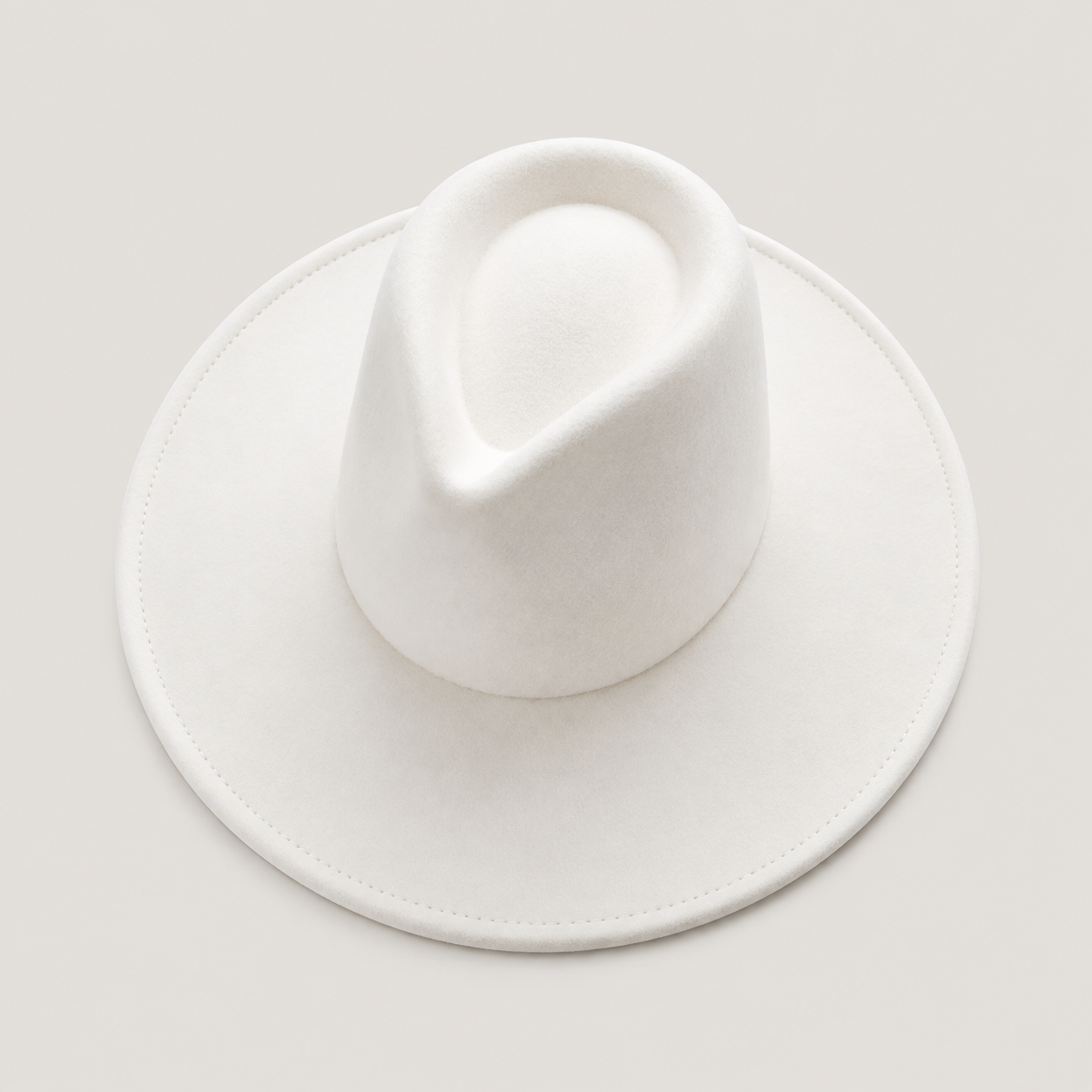 Vegan Felt Wide Brim Rancher Hat in Faux Felt
