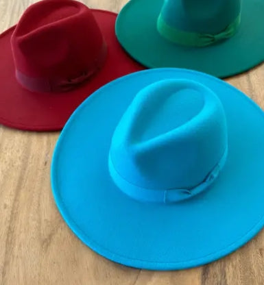 VEGAN FELT FEDORA W/ BOW