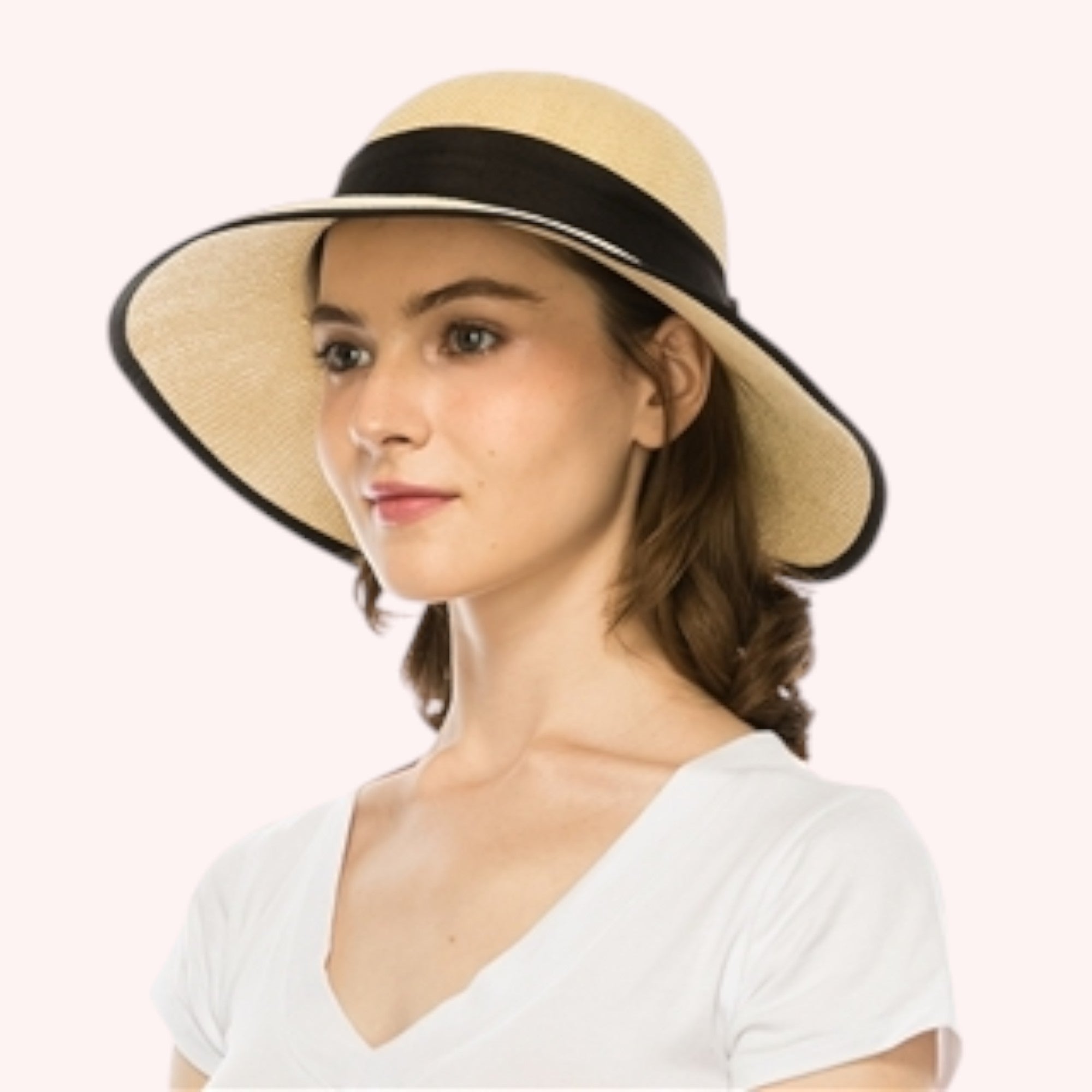 Split Back Toyo Sun Hat w/ Bow