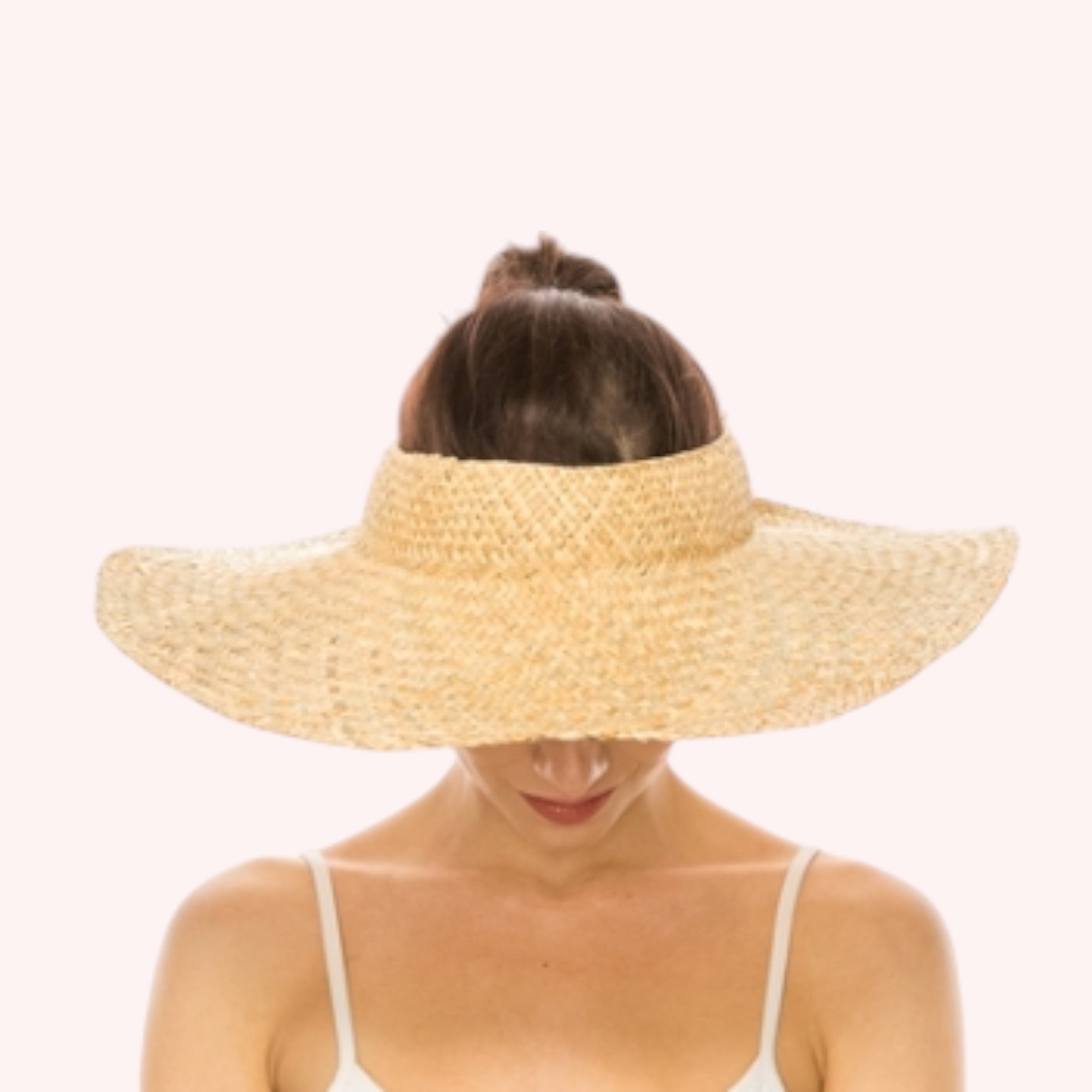 Beachy Fringe Crownless Straw Visor
