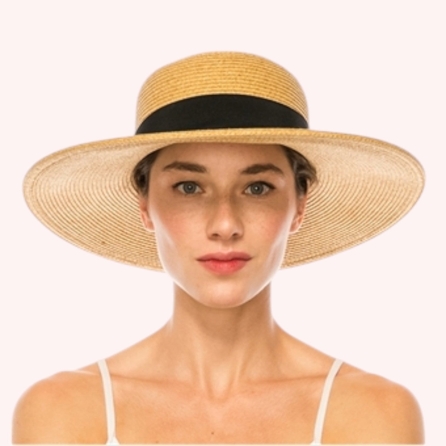 Shimmery Sun Hat w/ Beads