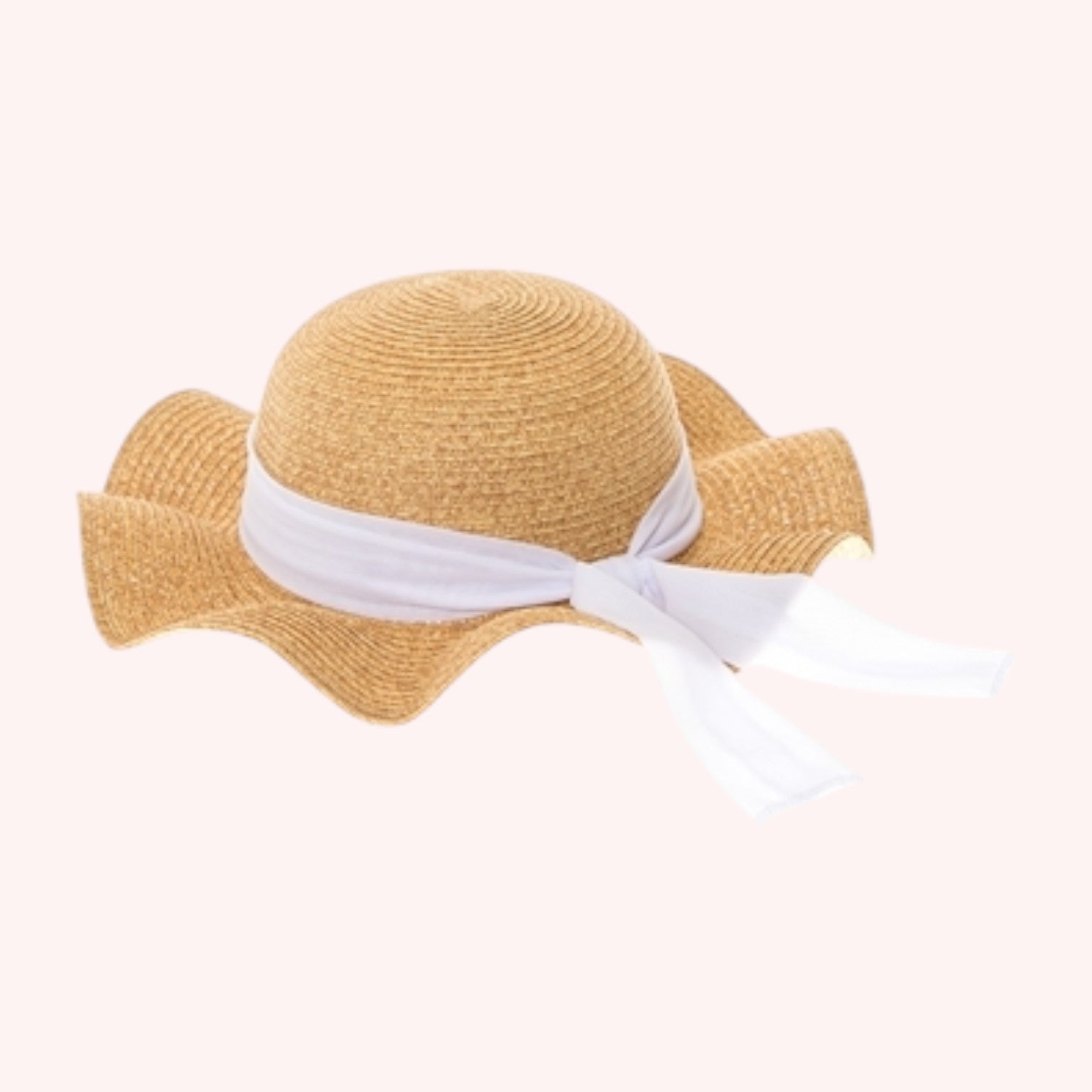 Kid's Wavy Brim Sash Hat