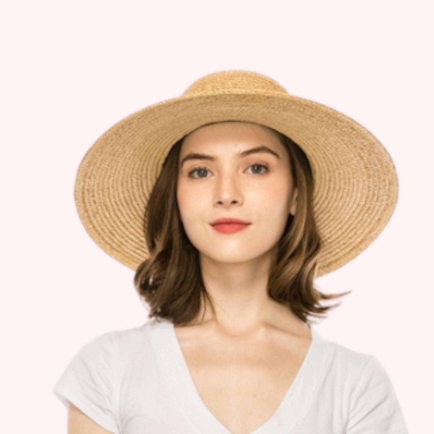 Beaded Raffia Straw Sun Hat