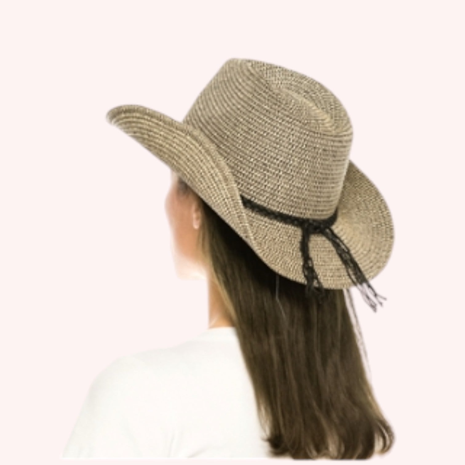 Straw Cowboy/Western Hat - Braided Band