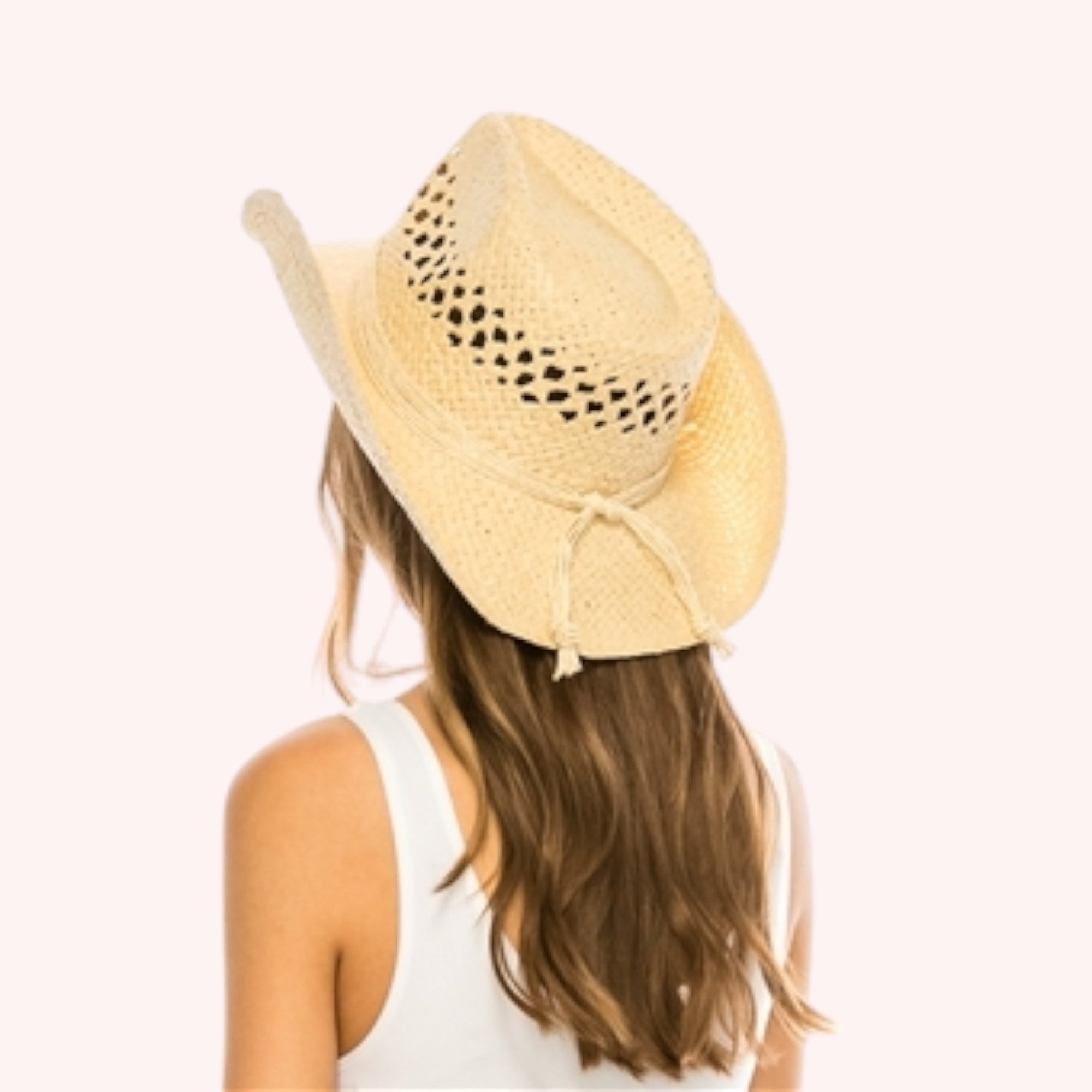 Women's Straw Cowboy w/ Heart Concho