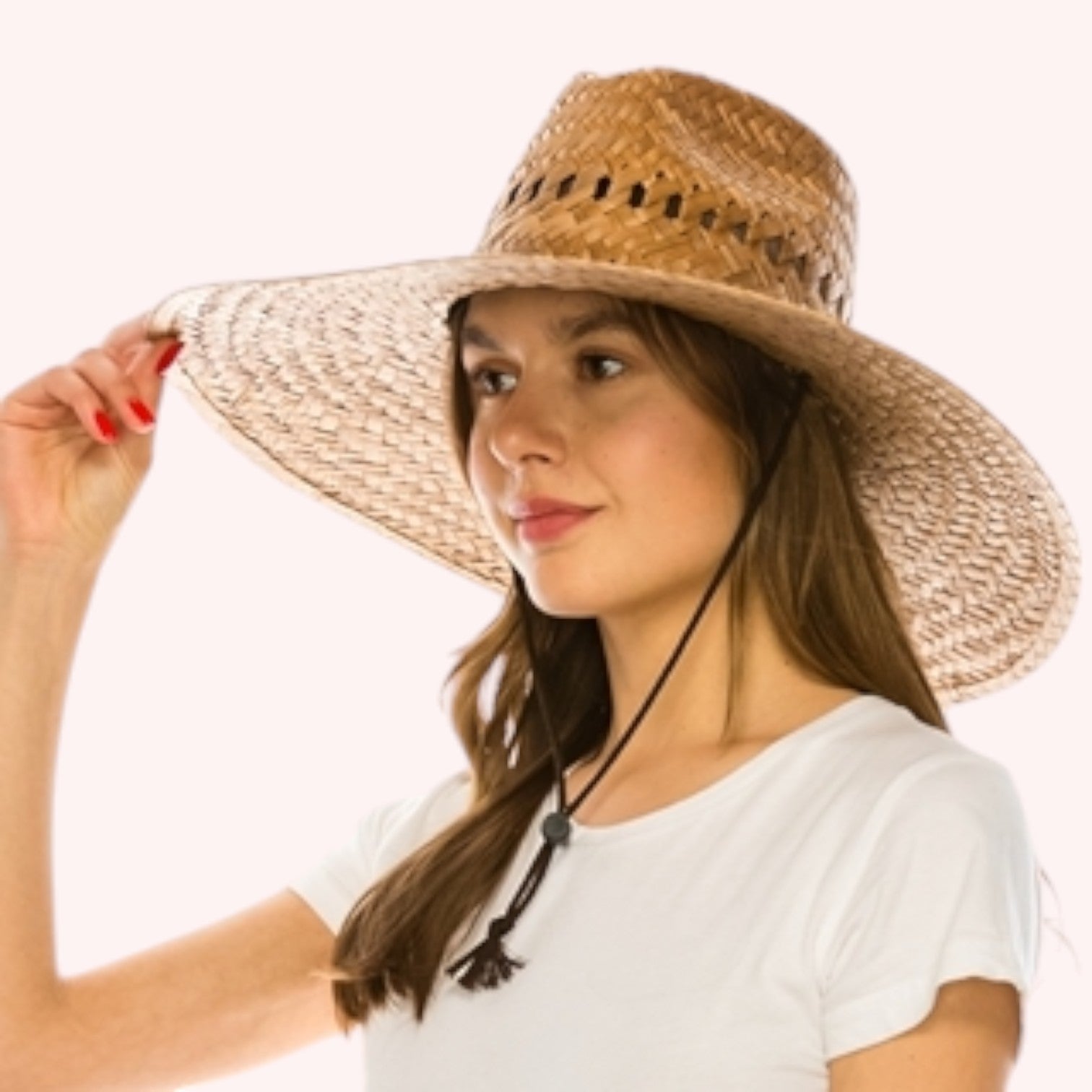 Palm Leaf Lifeguard Hat - Chin Cord