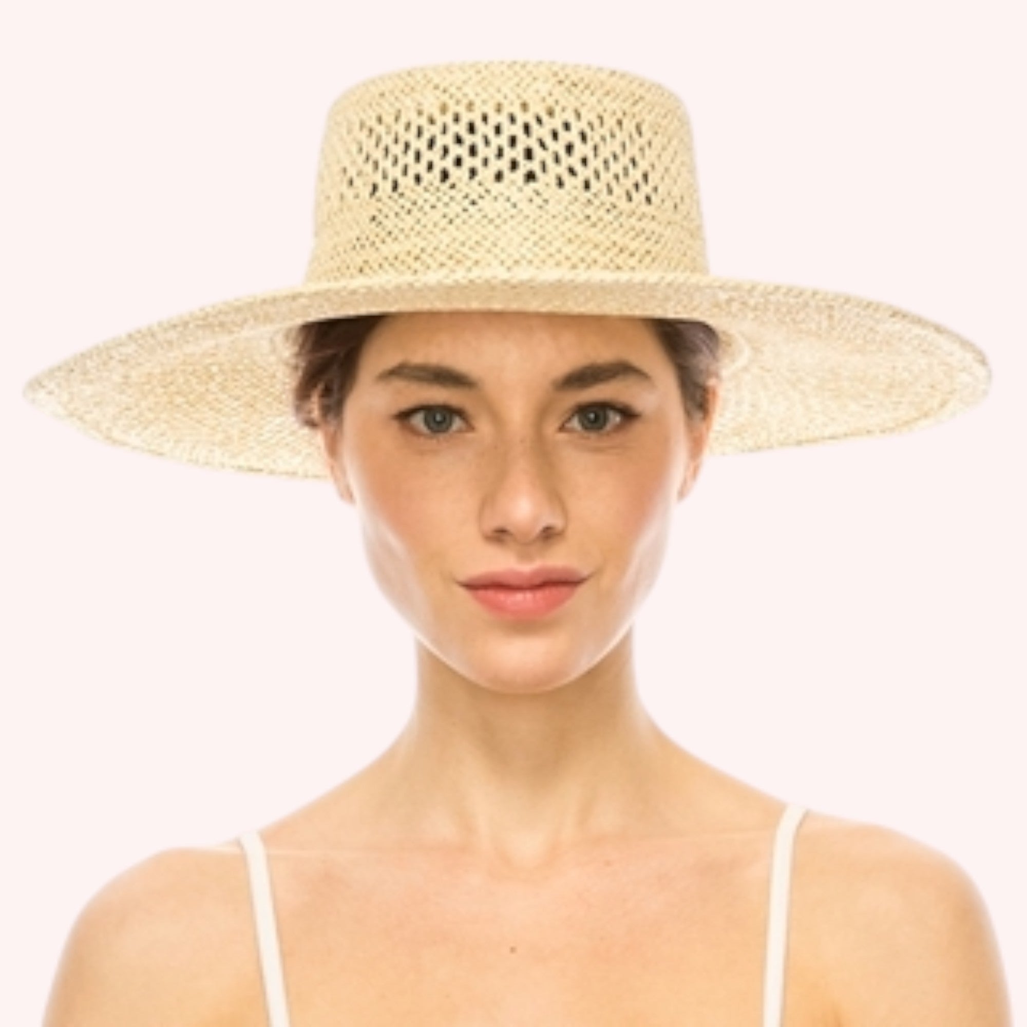 Peekaboo Weave Gambler Straw Hat