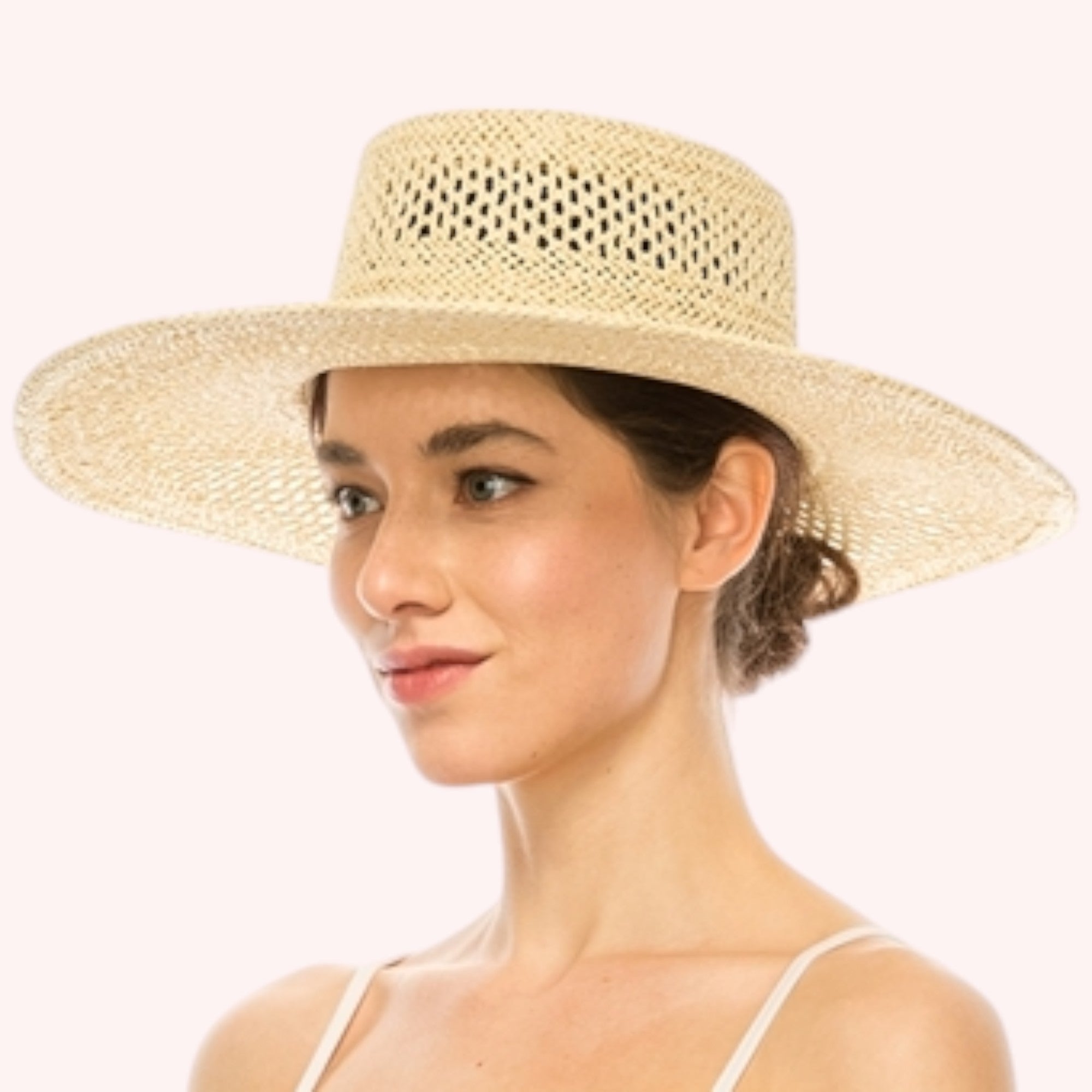 Peekaboo Weave Gambler Straw Hat