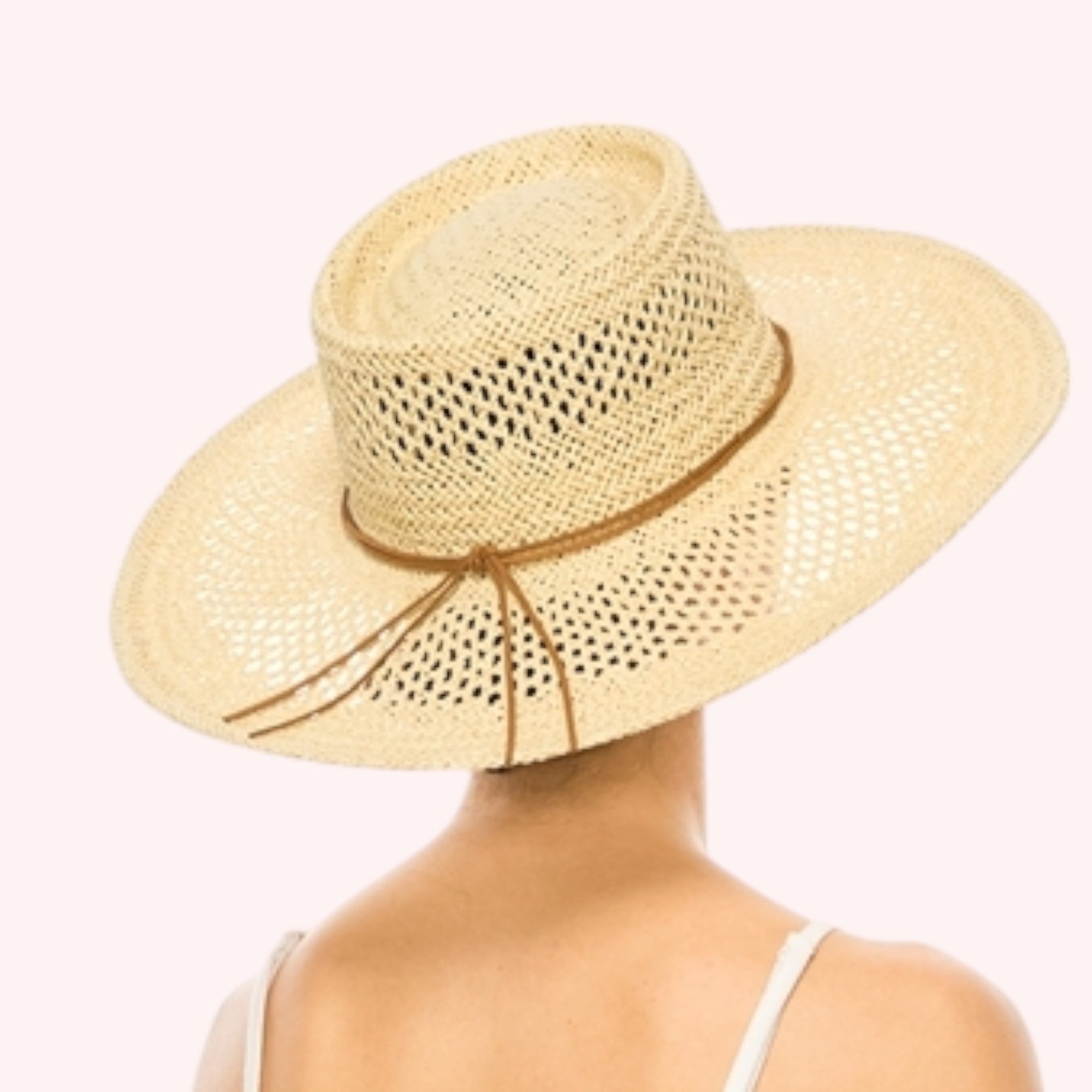 Peekaboo Weave Gambler Straw Hat
