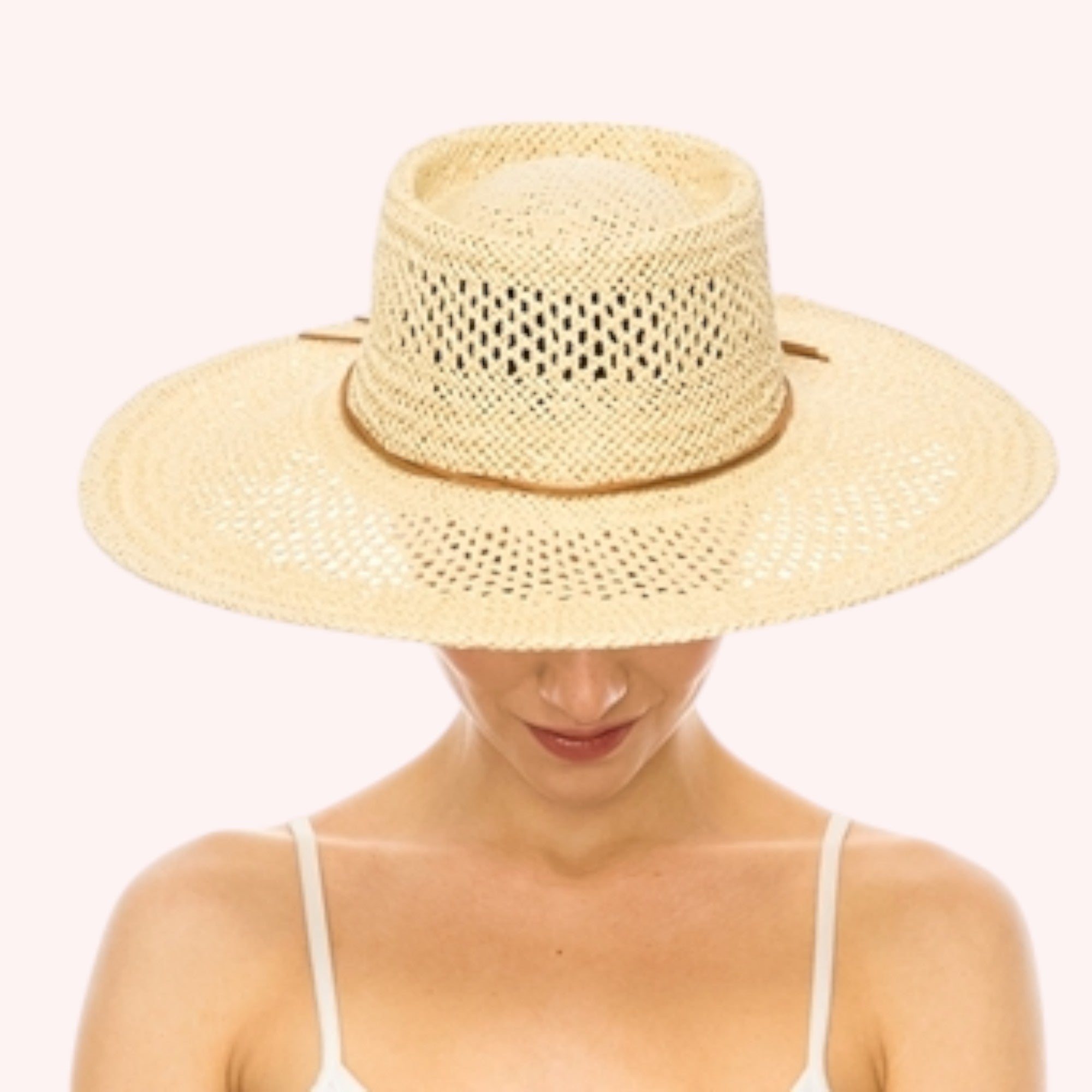 Peekaboo Weave Gambler Straw Hat