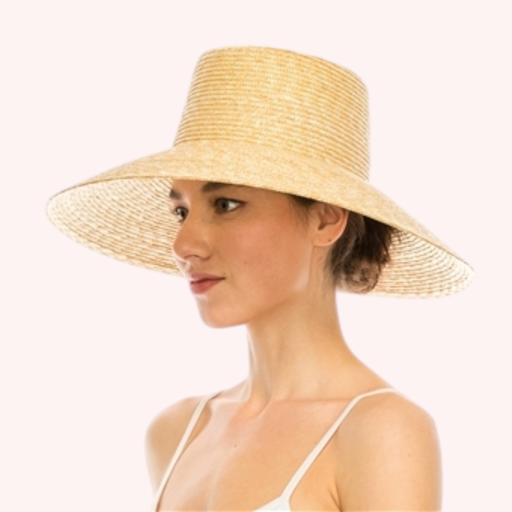 Fine Wheat Straw Lampshade Hat