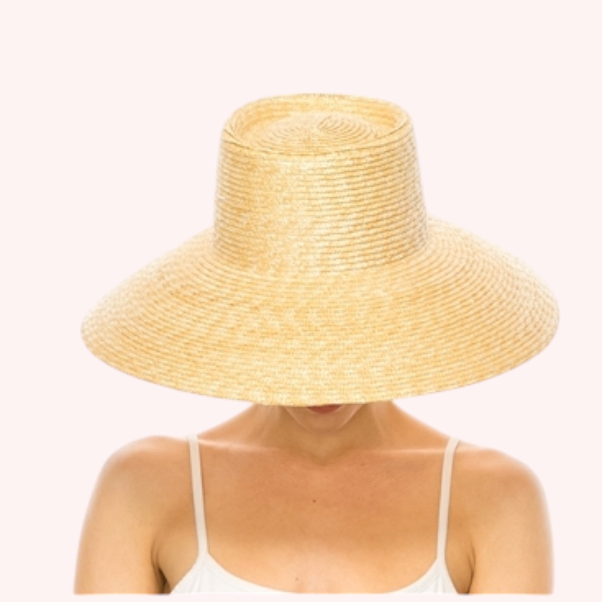 Fine Wheat Straw Lampshade Hat