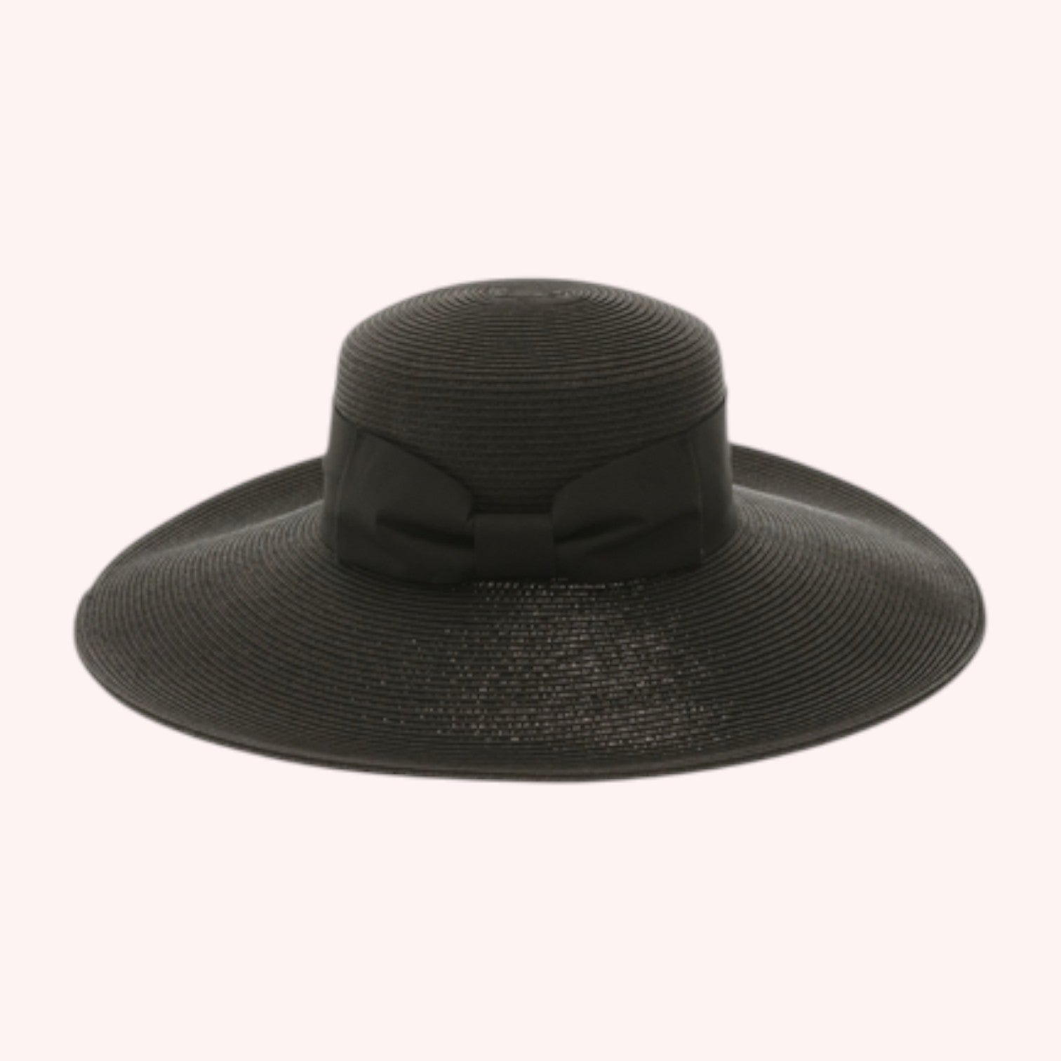 Downbrim Straw Hat w/ Wide Bow
