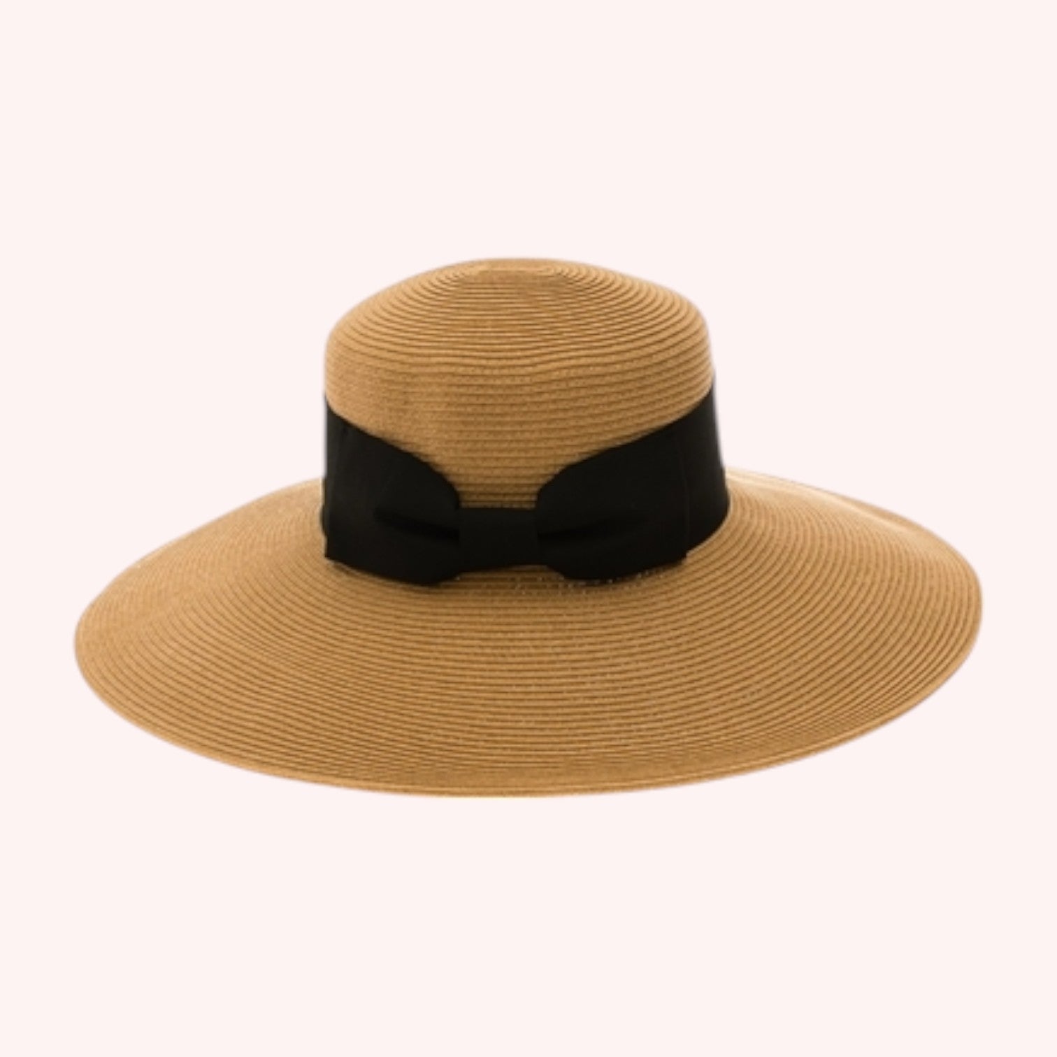 Downbrim Straw Hat w/ Wide Bow