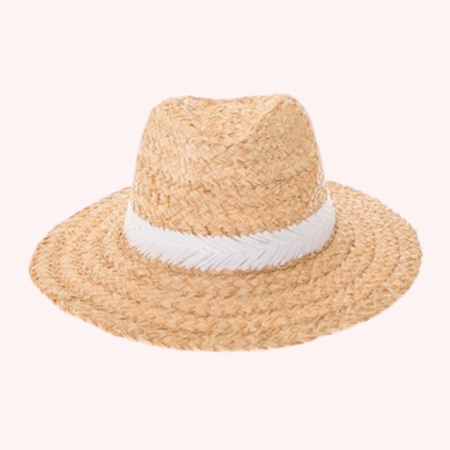 Raffia Panama w/ Color Stitching