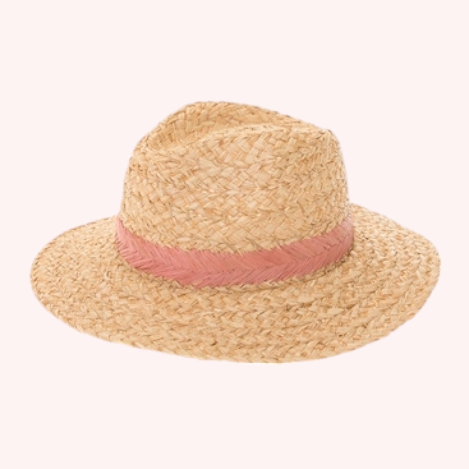 Raffia Panama w/ Color Stitching