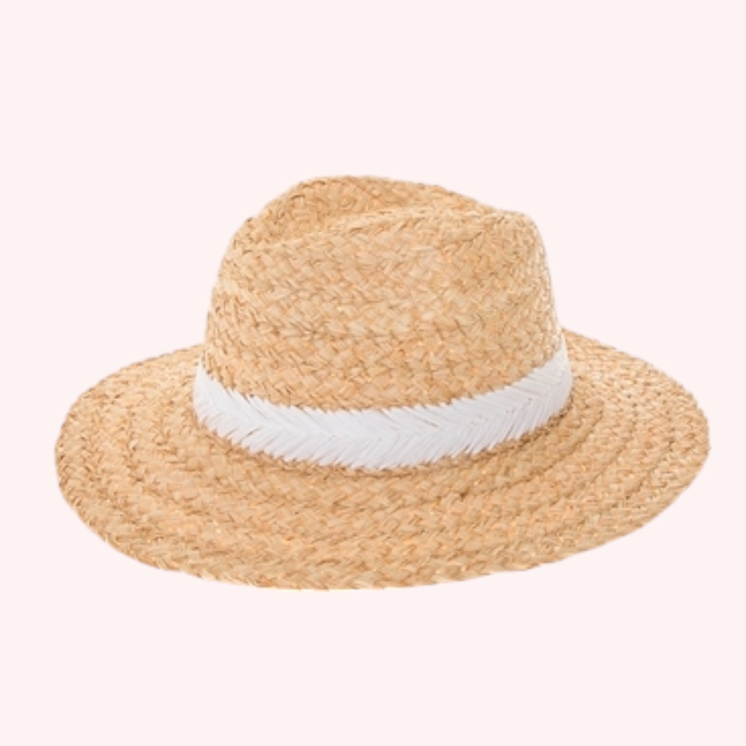 Raffia Panama w/ Color Stitching