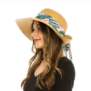 Sun Hat w/ Tropical Sash