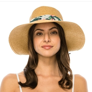 Sun Hat w/ Tropical Sash