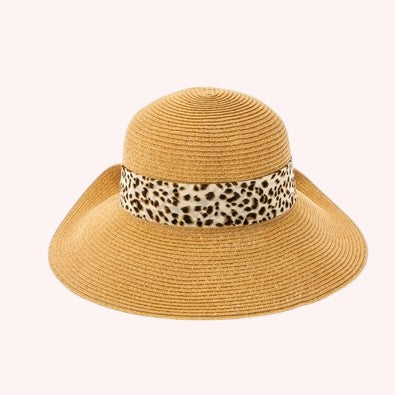 Sun Hat w/ Leopard Sash