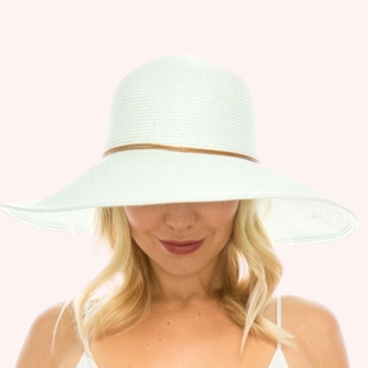 Shimmery Lampshade Straw Hat