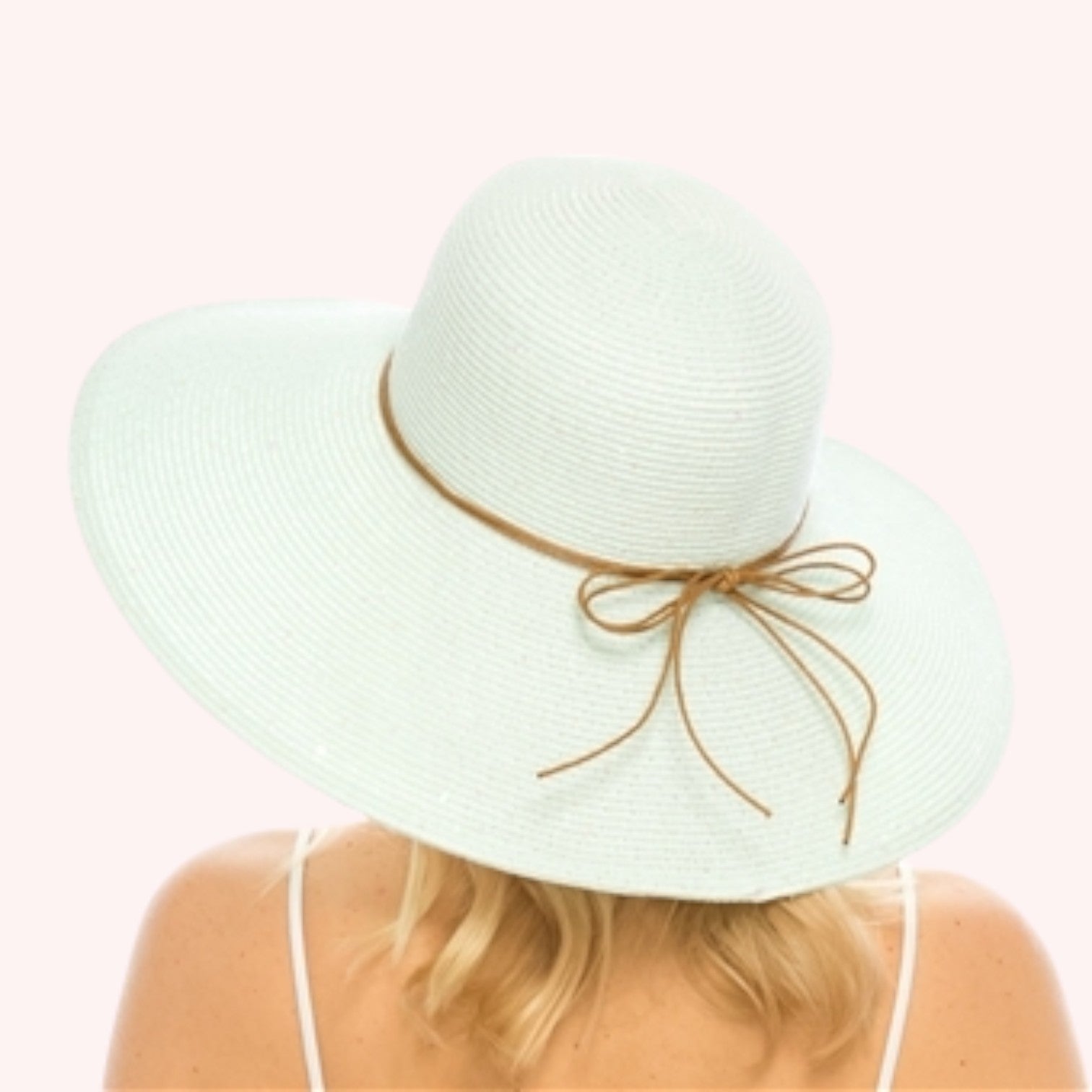 Shimmery Lampshade Straw Hat