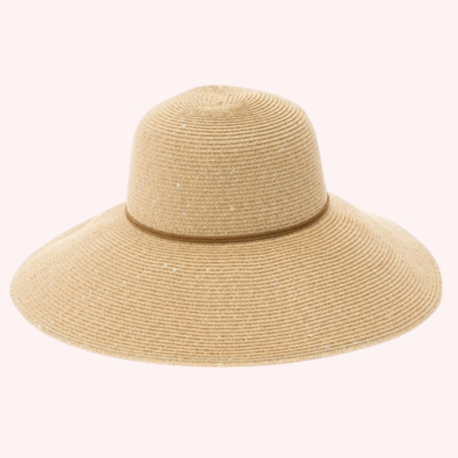 Shimmery Lampshade Straw Hat