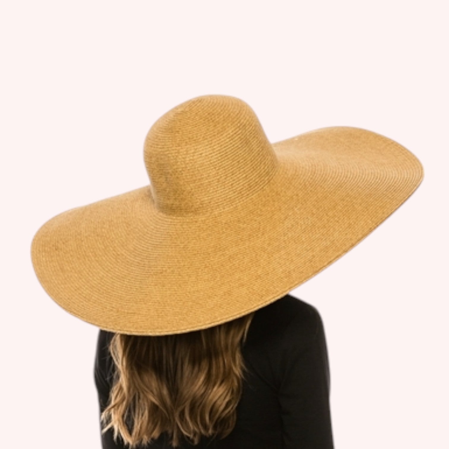 Oversized 8-Inch Brim Straw Hat