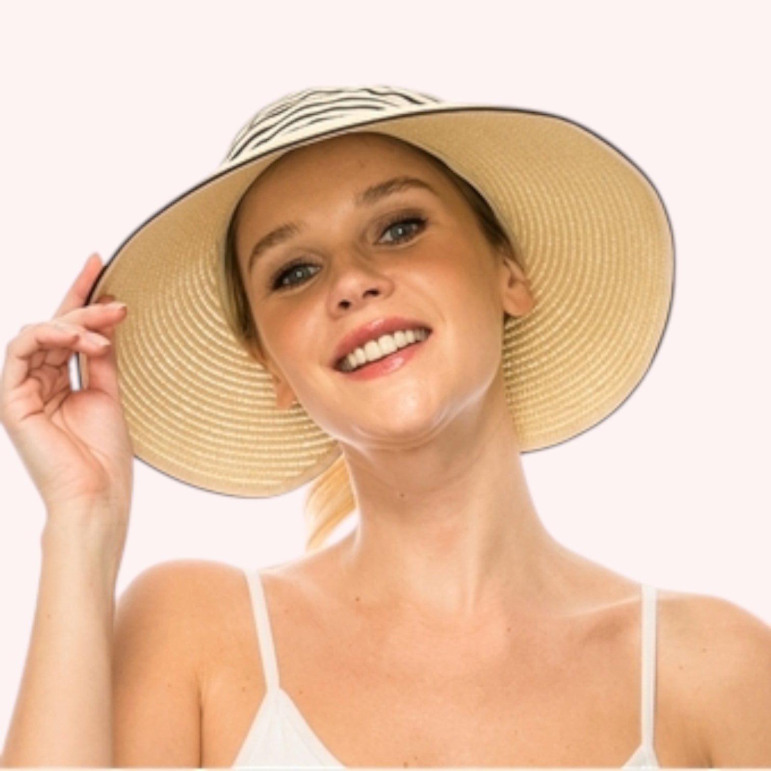 Face Framer Hat w/ Ponytail Opening