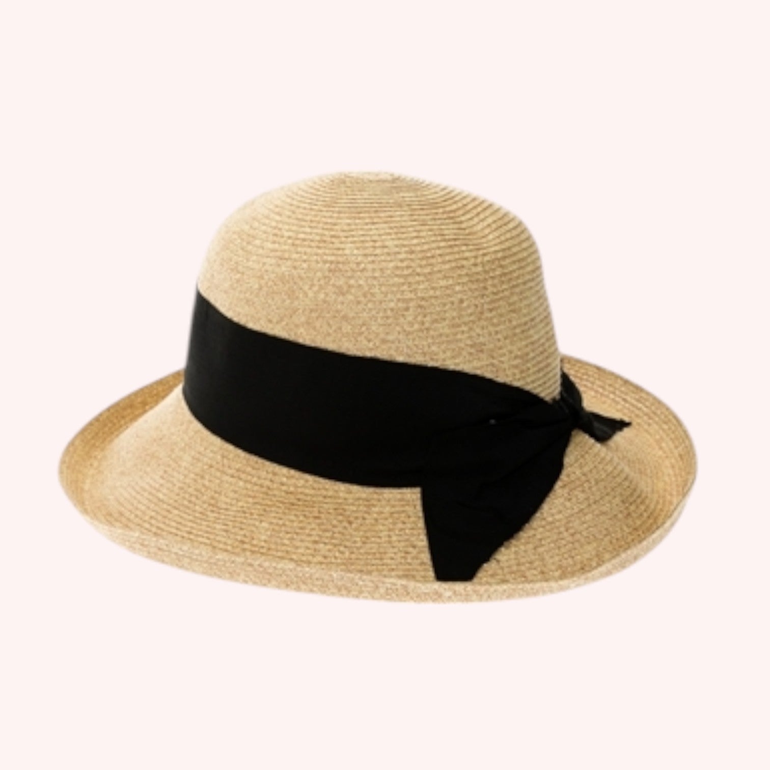 Fine Paper Braid Straw Kettle Hat