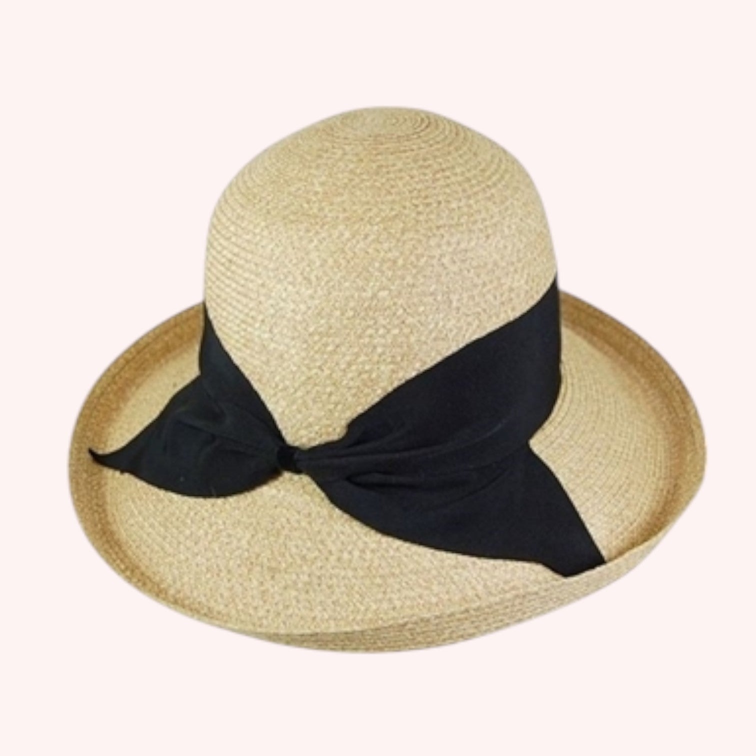 Fine Paper Braid Straw Kettle Hat