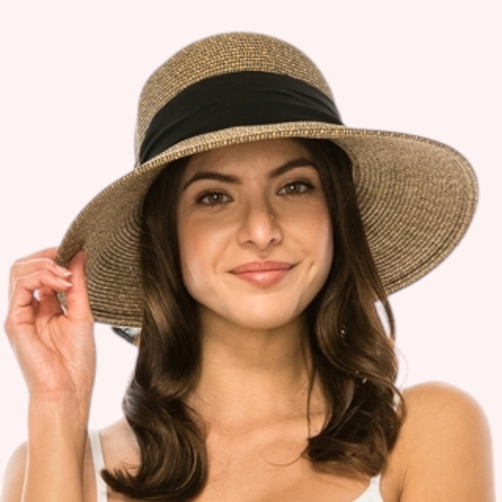 Lampshade Sun Hat w/ Sash