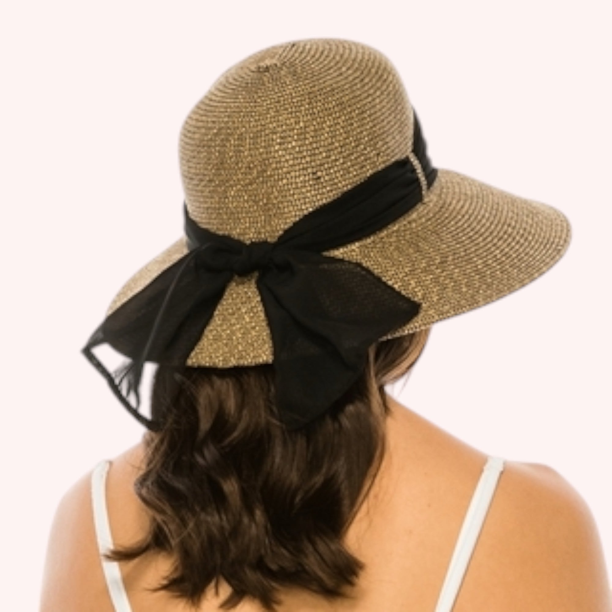 Lampshade Sun Hat w/ Sash