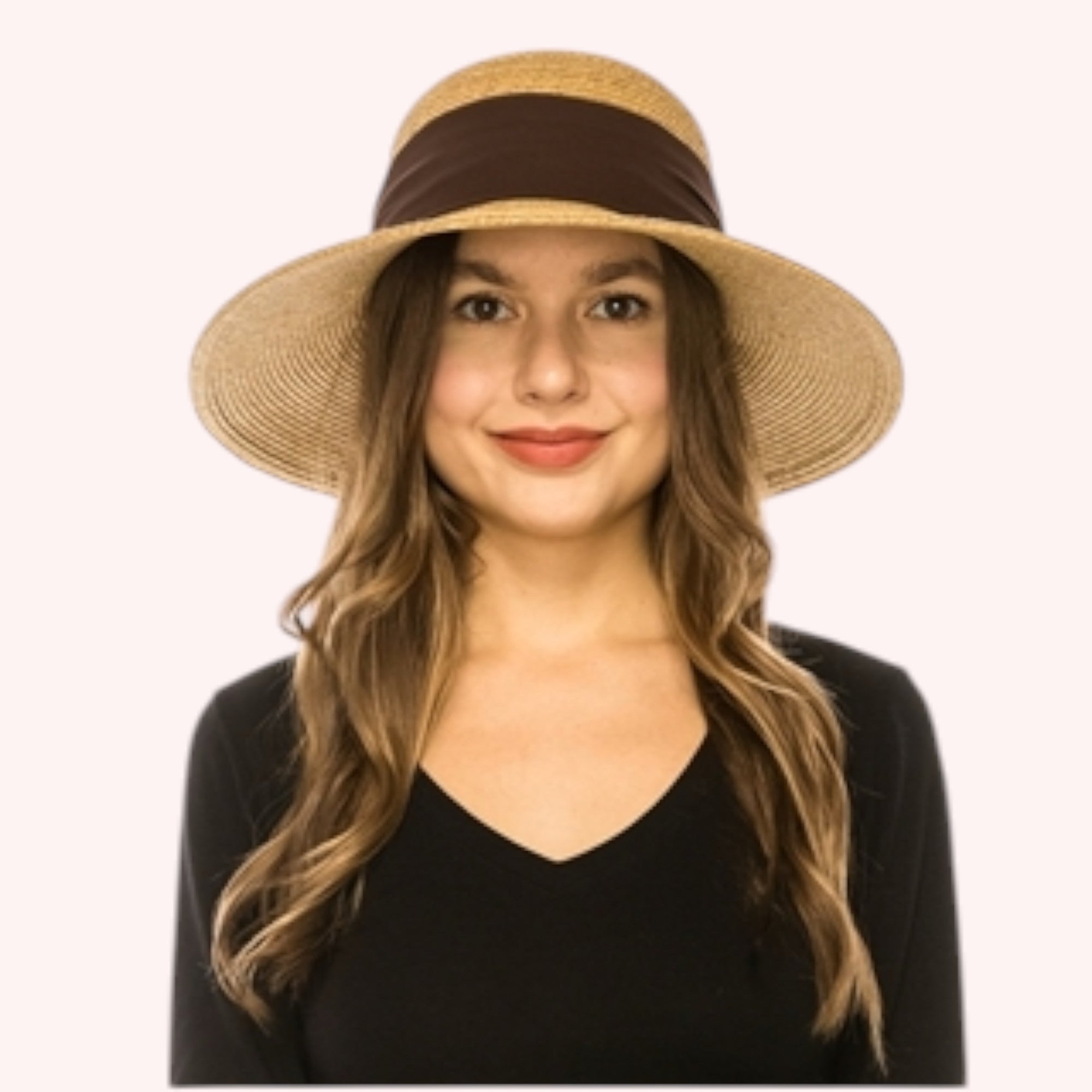 Lampshade Sun Hat w/ Sash