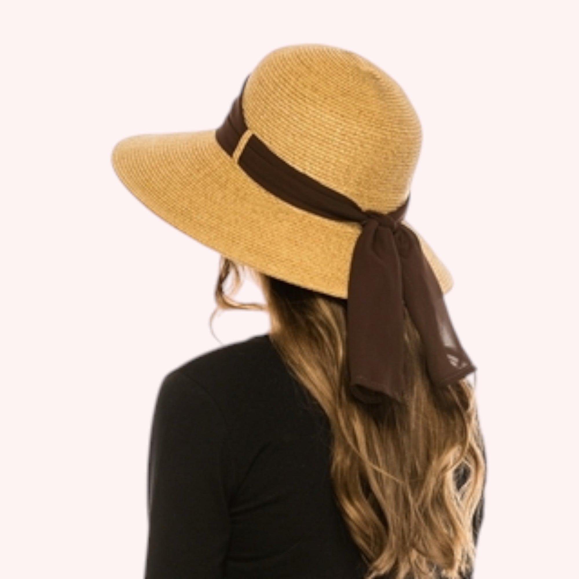 Lampshade Sun Hat w/ Sash