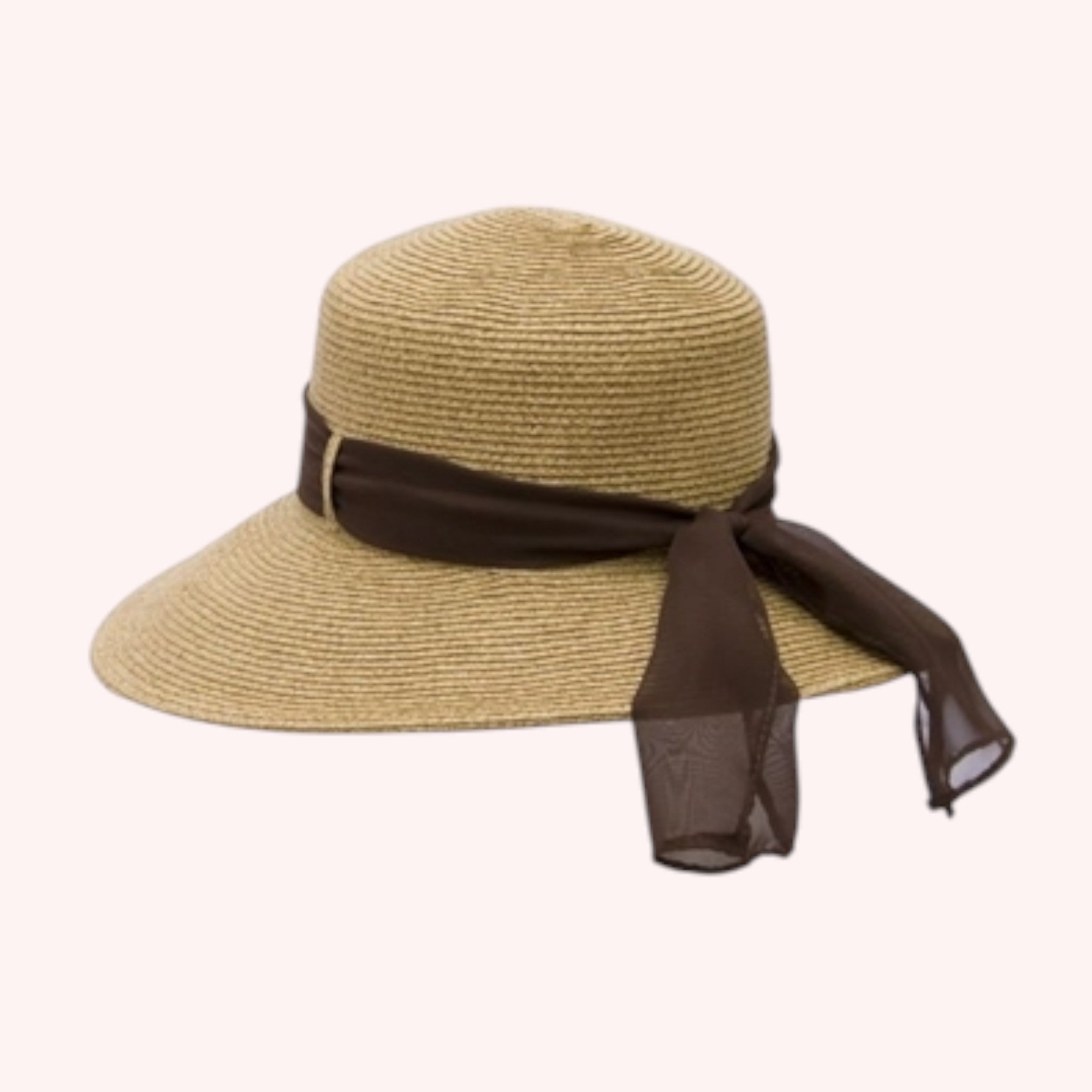 Lampshade Sun Hat w/ Sash