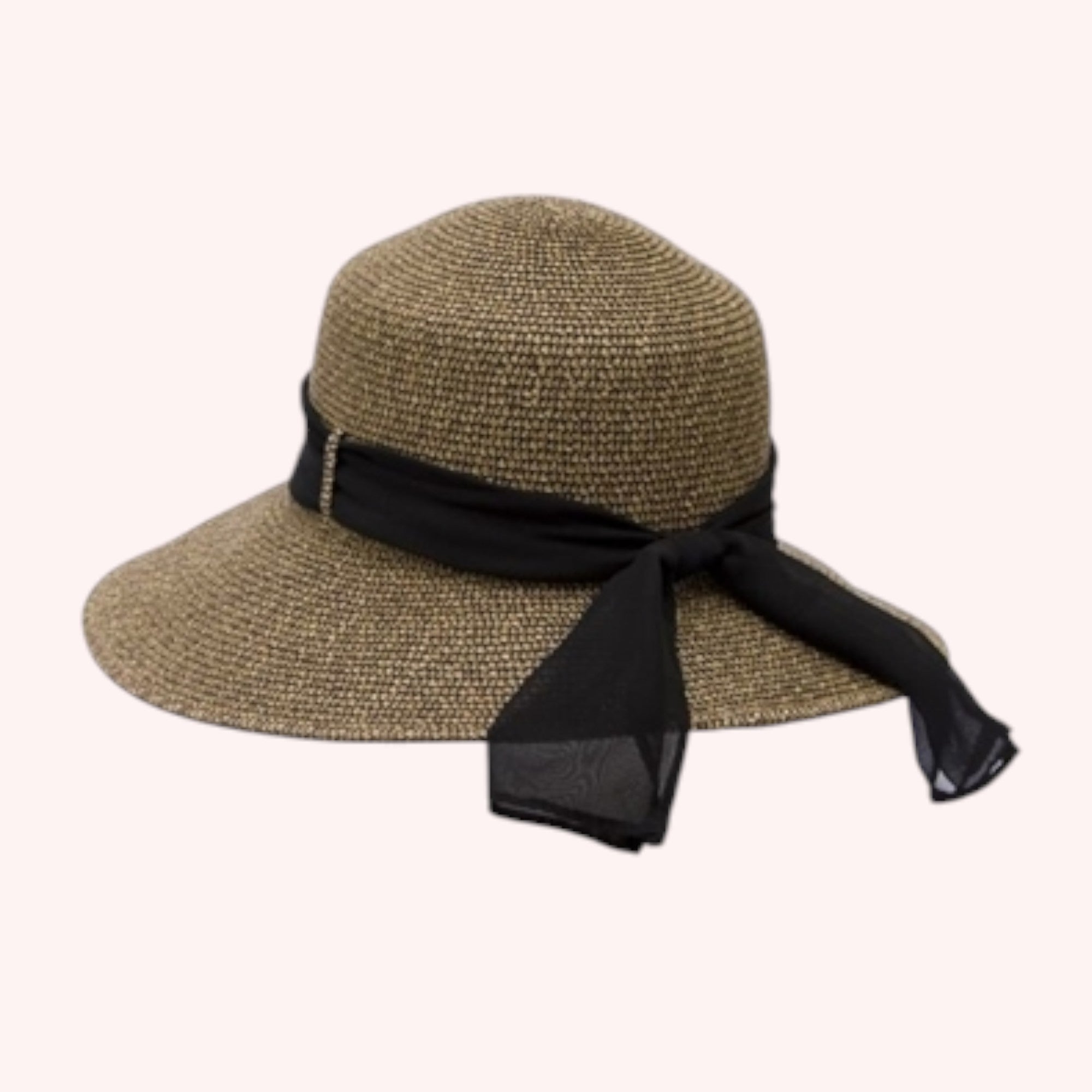 Lampshade Sun Hat w/ Sash