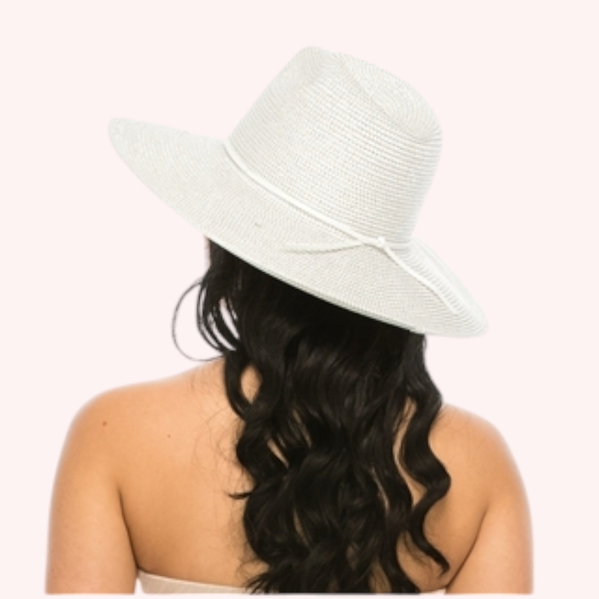 Metallic Shimmer Straw Panama
