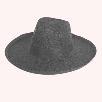 Braided Embroidery Striped Brim floppy Sun Hat