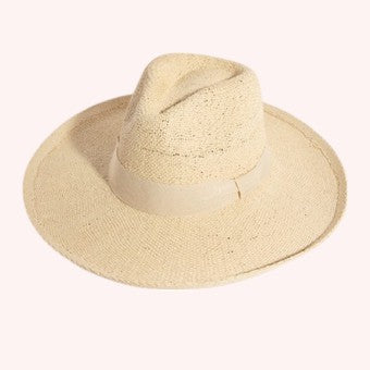 Braided Embroidery Striped Brim floppy Sun Hat