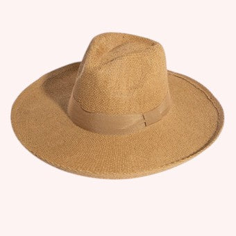 Braided Embroidery Striped Brim floppy Sun Hat