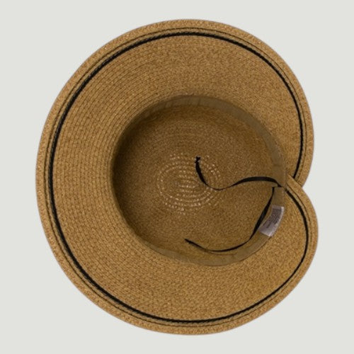 UPF 50+ Backless Straw Sun Hat Wide Brim | Faceframer