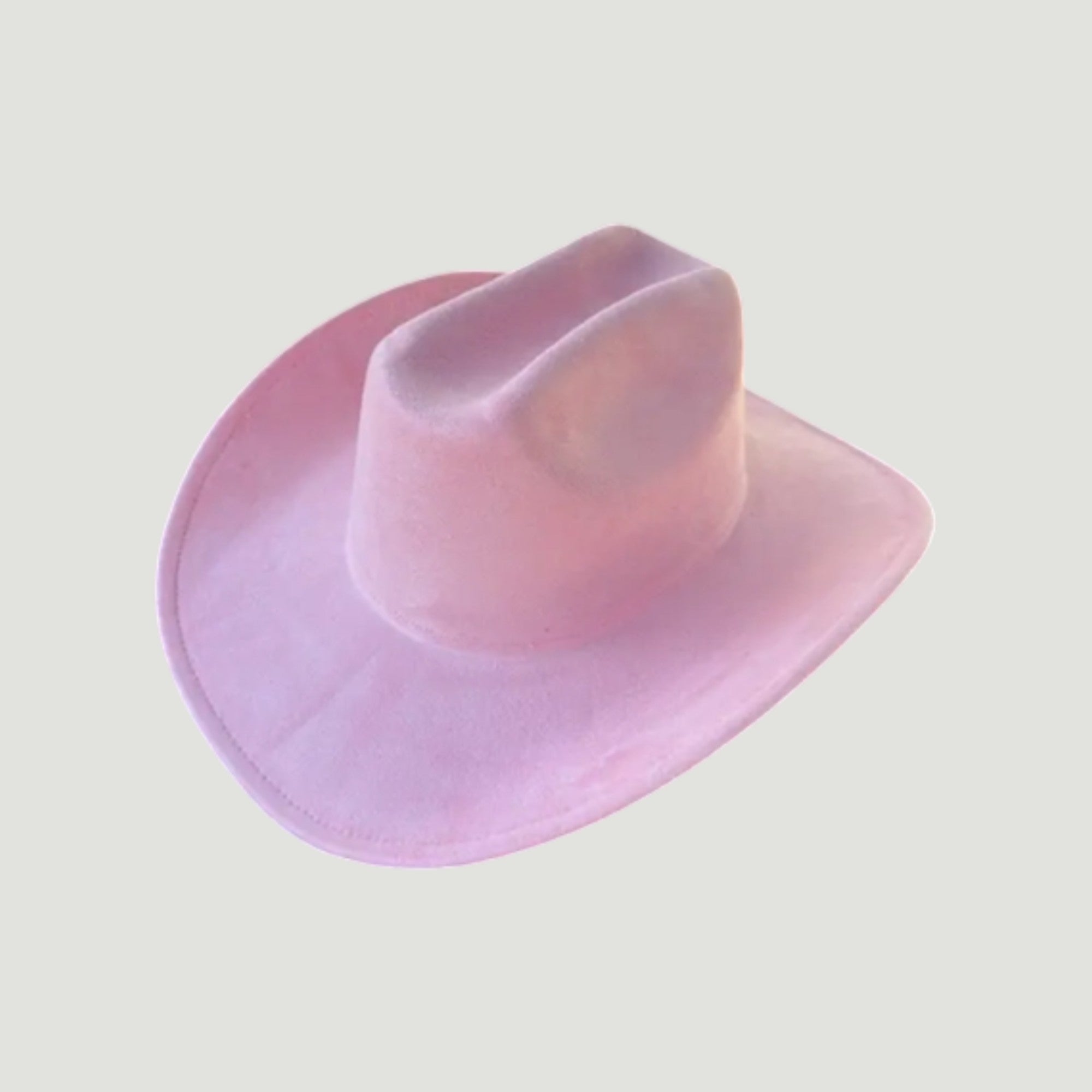Structured vegan Suede cattleman cowboy hat with shapeable brim. Perfect for western, boho, and festival looks. Adjustable fit