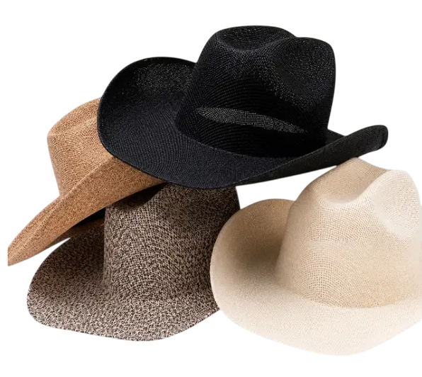 Paper Straw Wide Brim Cowboy Hat