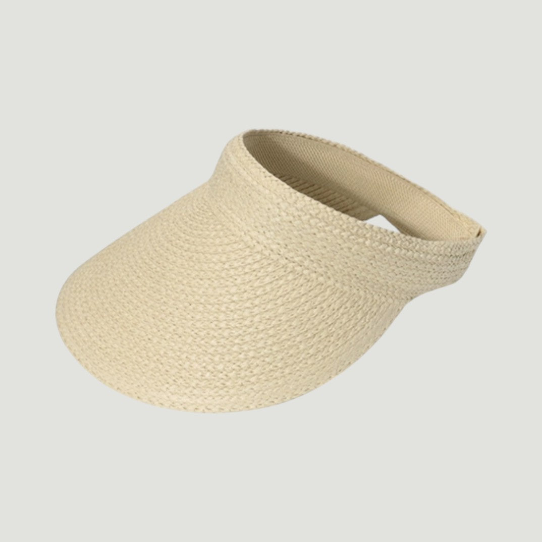 Raffia Wide Brim Sun Visor