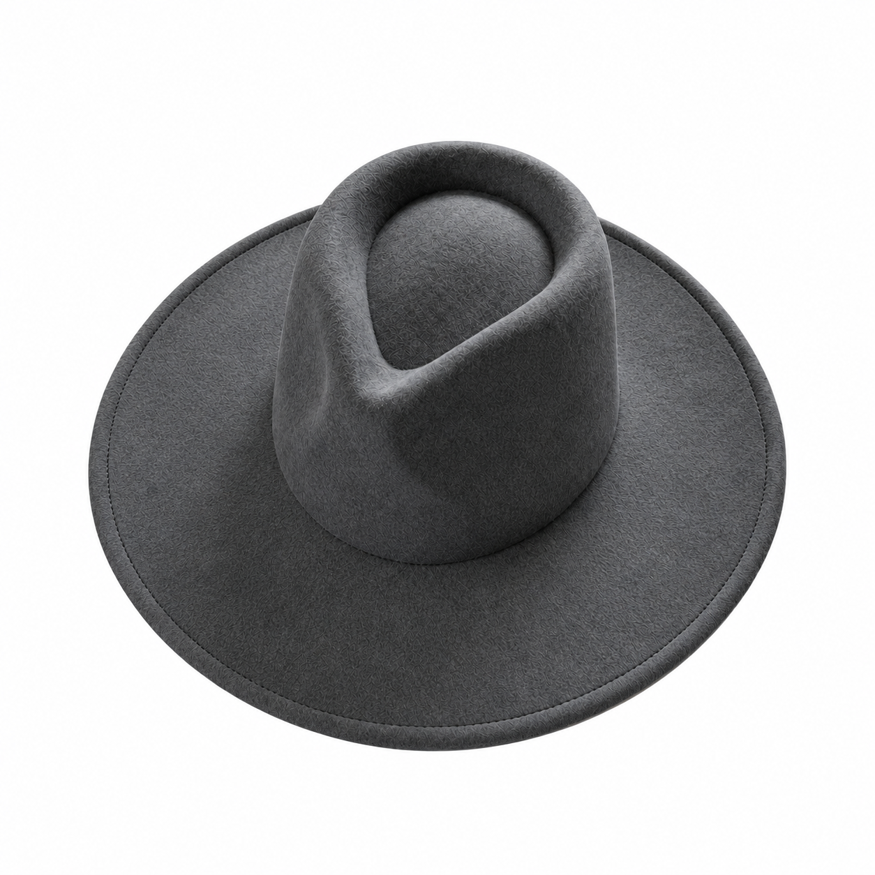 Vegan Felt Wide Brim Rancher Hat in Faux Felt