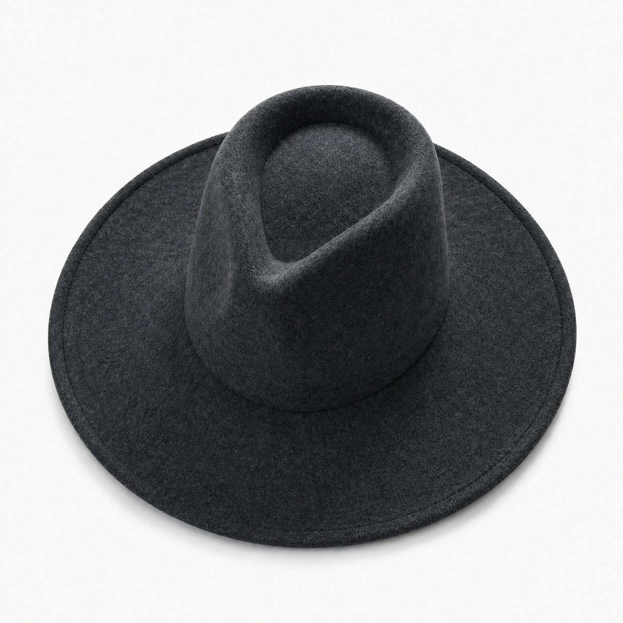 Vegan Felt Wide Brim Rancher Hat in Faux Felt