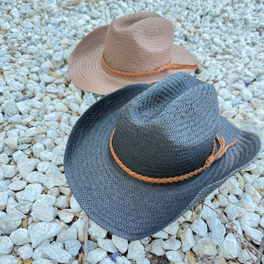 Braided Band Straw Cowboy Hat – Classic Western Summer Hat