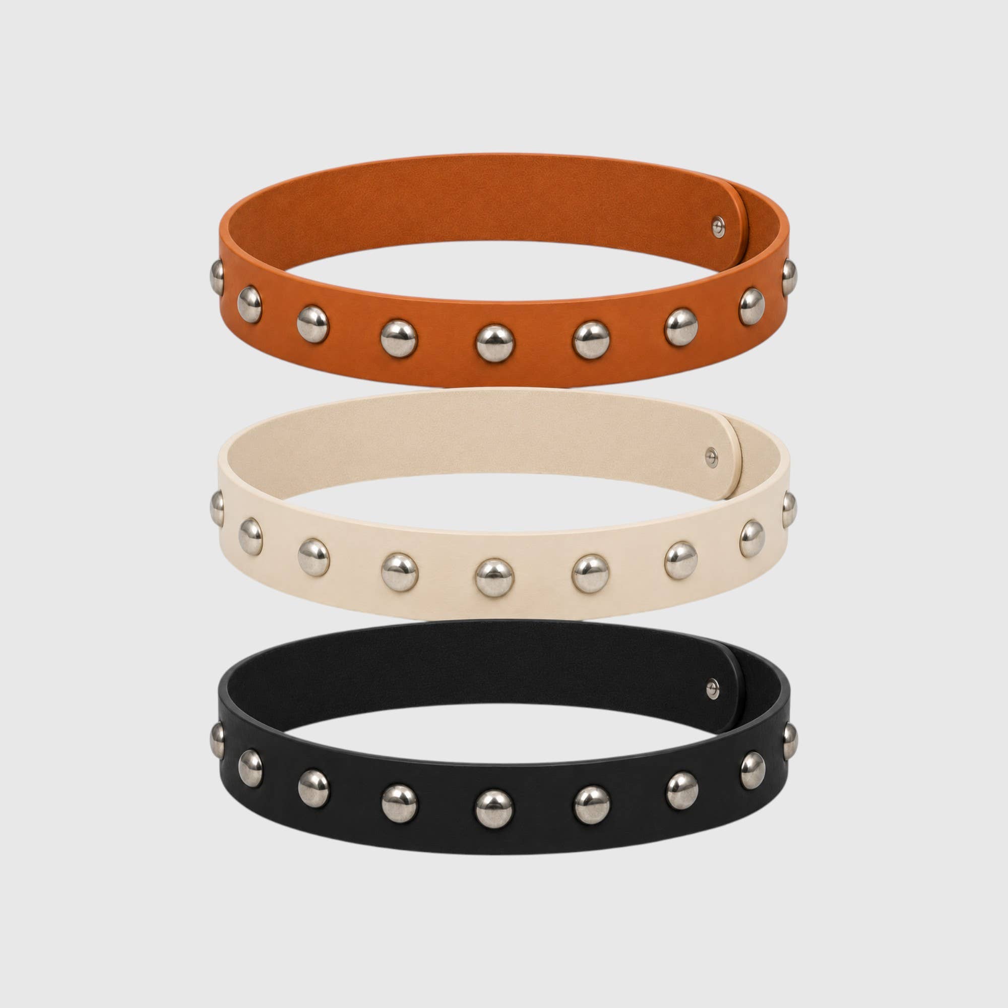Western Round Stud Faux Leather Hat Band